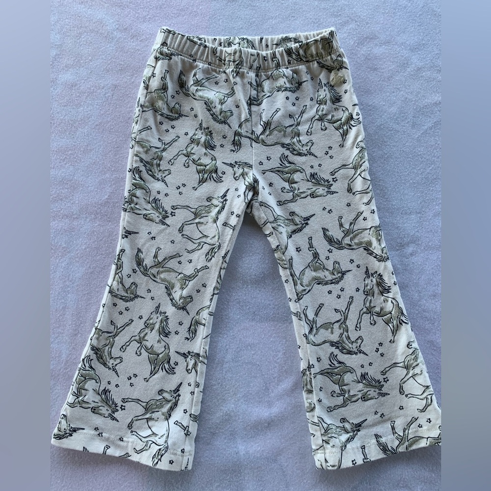 Baby GAP 2T Sparkle Unicorn Flare Leg Pants